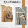 Heavy Duty Over The Door Hook Rack – Clothes & Towel Hanger installed on bathroom door