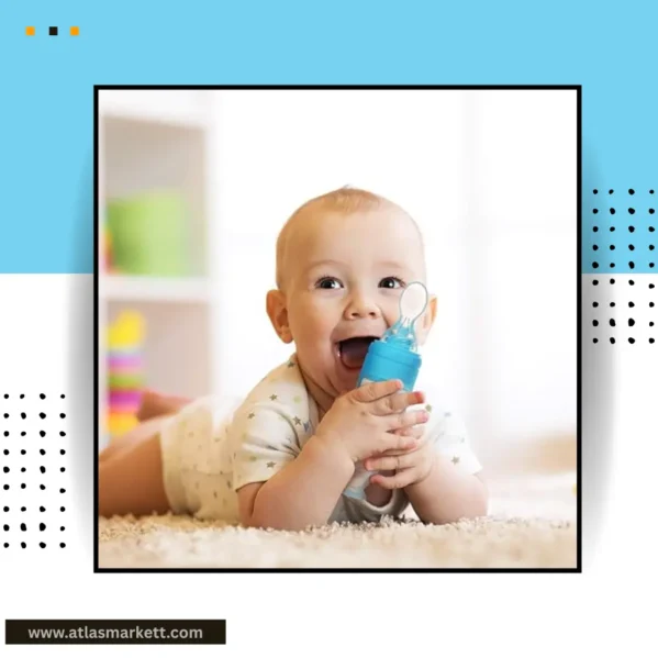 Mess-Free Baby Feeding 2 Silicone Spoons with Stand for infants 0-24 months