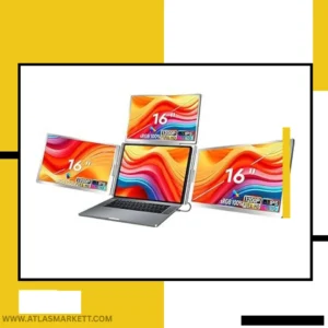 Multi-screen laptop setup with 16 FHD portable triple monitor extender