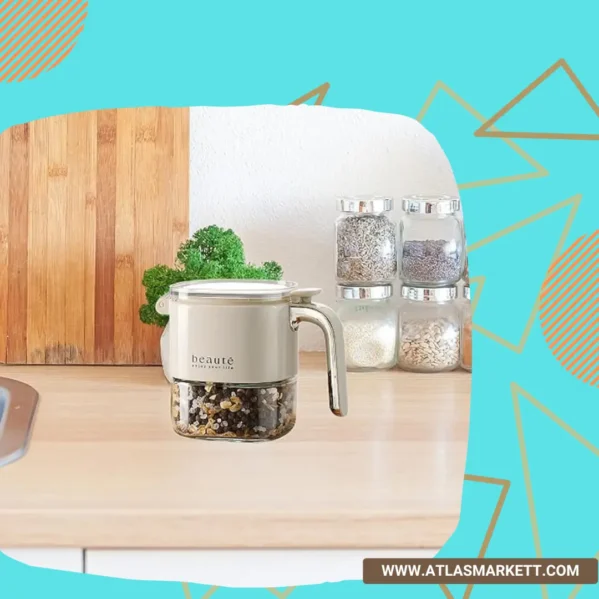 Reusable Glass Spice Jar Farmhouse Kitchen Storage Organizer Set of Multiple Glass Spice Jars