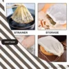 Reusable Nut Milk & Cheese Cloth Bag Unbleached 3-Pack durable organic cotton cheesecloth for multipurpose kitchen use