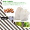 Reusable Nut Milk & Cheese Cloth Bag Unbleached 3-Pack washable reusable cotton bags for juice, tea, and herbal blends