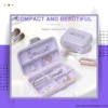 Travel Pill Organizer with Labels 7-Day Compact & Portable Case moisture-proof sealed box with double lock system
