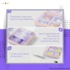 Travel Pill Organizer with Labels 7-Day Compact & Portable Case with colorful labels for weekly medication tracking