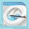 Wall-Mounted Disposable Toilet Brush with 16 Refills with transparent storage caddy