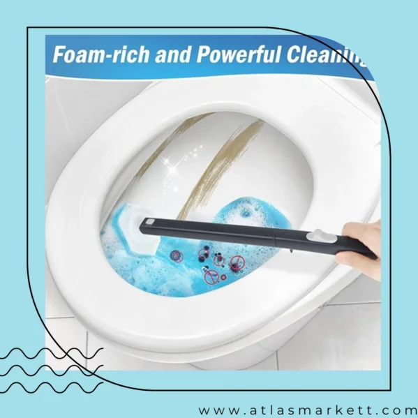 Wall-Mounted Disposable Toilet Brush with 16 Refills with transparent storage caddy