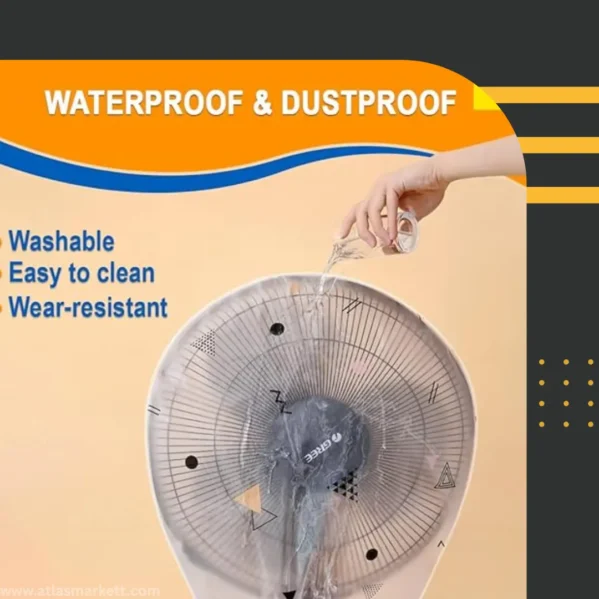 Washable Fan Cover Waterproof Dustproof Standing Fan Protector made of PEVA material