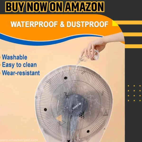 Washable Fan Cover Waterproof Dustproof Standing Fan Protector made of PEVA material