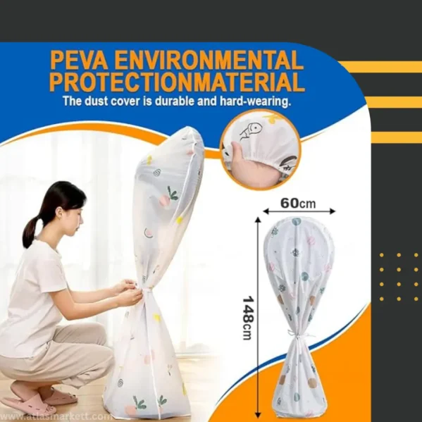 Washable Fan Cover Waterproof Dustproof Standing Fan Protector with adjustable ties