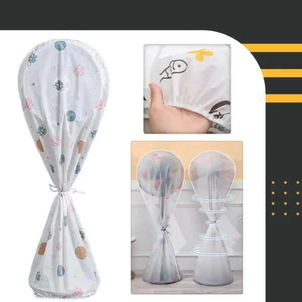 Washable Fan Cover Waterproof Dustproof Standing Fan Protector with elegant design