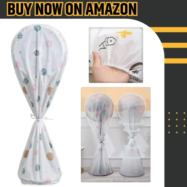 Washable Fan Cover Waterproof Dustproof Standing Fan Protector with elegant design