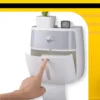 Waterproof Toilet Roll Holder with Cover & Storage Box with tissue roll inside