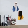 Multi-purpose wall phone stand for storing remotes and small accessories