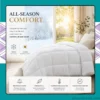 Close-up view of GentleSoft polyester filling and quilted comforter texture
