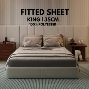 King Fitted Bed Sheet | Grey Deep Pocket Microfiber