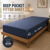 King Size Fitted Bed Sheet with All-Around Elastic Edge