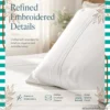 Queen size deep-pocket fitted sheet showing secure mattress fit with wrinkle-resistant microfiber fabric