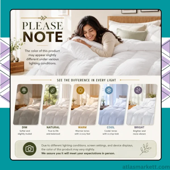 Queen size down alternative comforter duvet insert with soft white filling