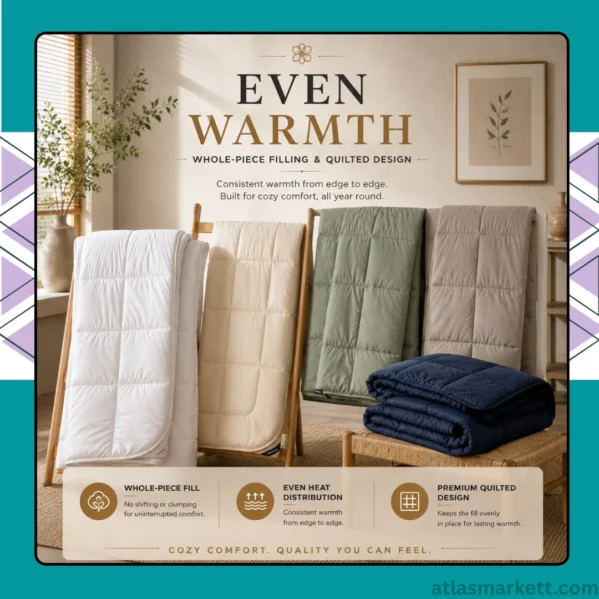 Quilted Queen duvet insert spread neatly across a modern bedroom setup