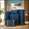 5-piece ABS hardshell luggage set with TSA lock and spinner wheels
