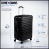 Black ABS hardshell luggage with scratch-resistant protective shell