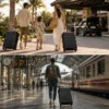 Expandable travel suitcase packed for vacations and long journeys