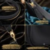 Hobo shoulder bag with removable chain strap for different carrying styles