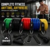 Resistance bands set with 5 resistance levels, handles, ankle straps and door anchor for home workouts