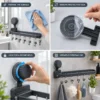Suction cup laundry hanger attached to a smooth wall without drilling or adhesive