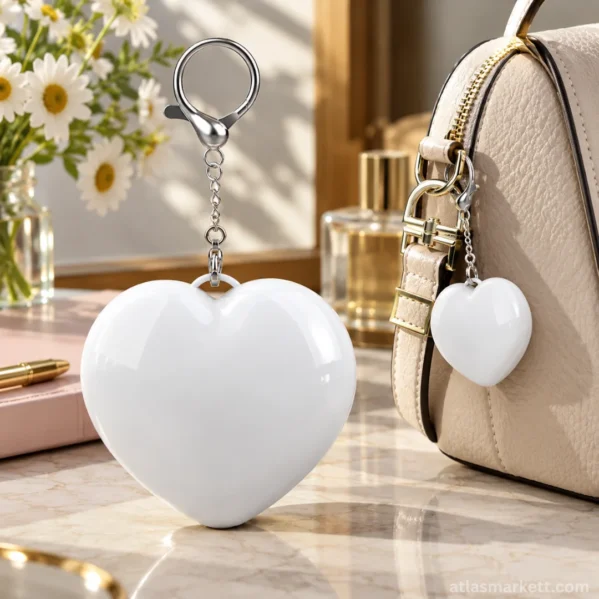 Heart-shaped automatic sensor light inside a handbag