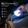 Heart-shaped purse light helping illuminate items inside a handbag